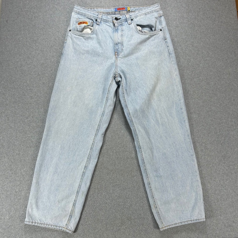 Empyre Jeans Relaxed Fit Mens 34x31 Light Wash Streetwear Skate Skater